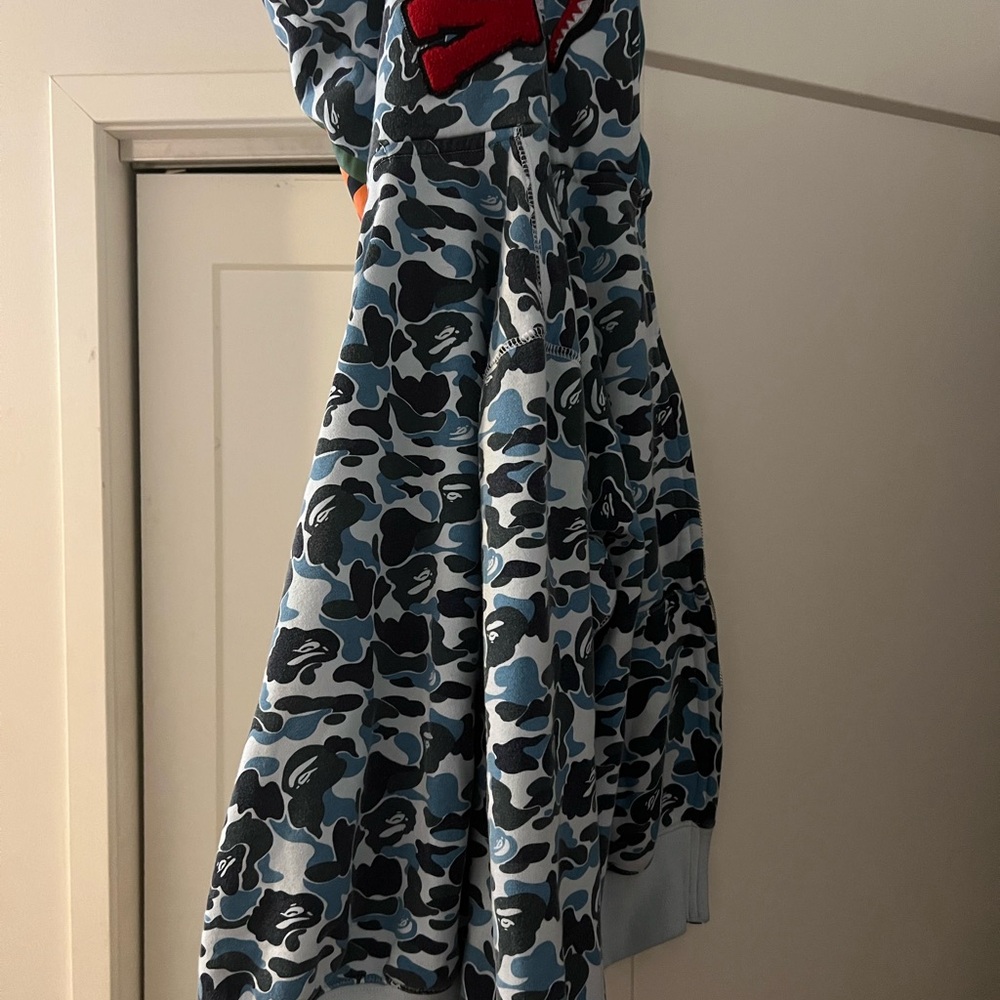 Blue Camouflage Bape Hoodie